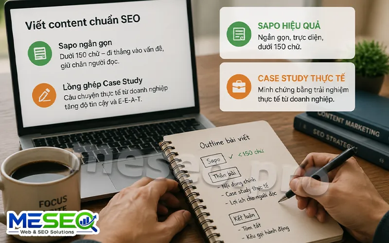 Sapo ngắn gọn kết hợp case study thực tế giúp giữ chân người đọc