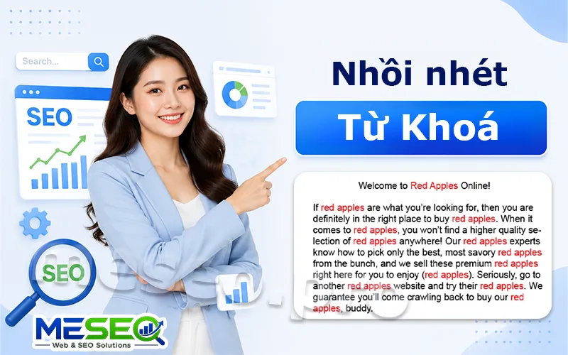 Ví dụ về nhồi nhét từ khóa trong viết bài chuẩn SEO