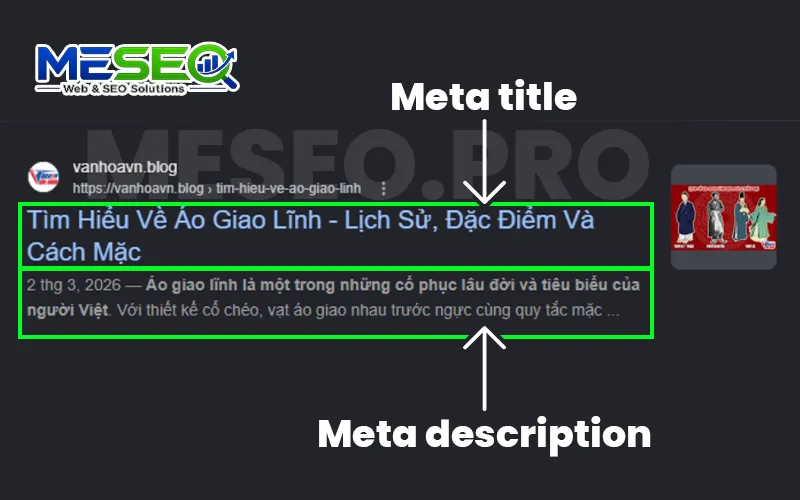 Meta title và Meta Description
