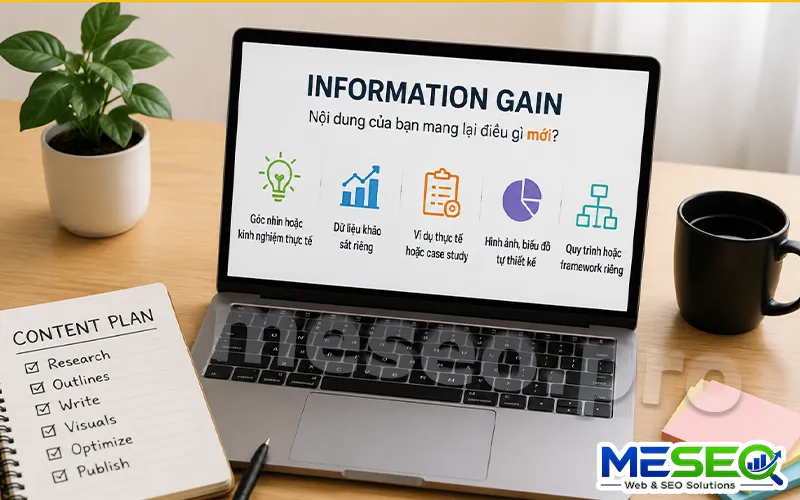 Information Gain trong cách viết bài SEO