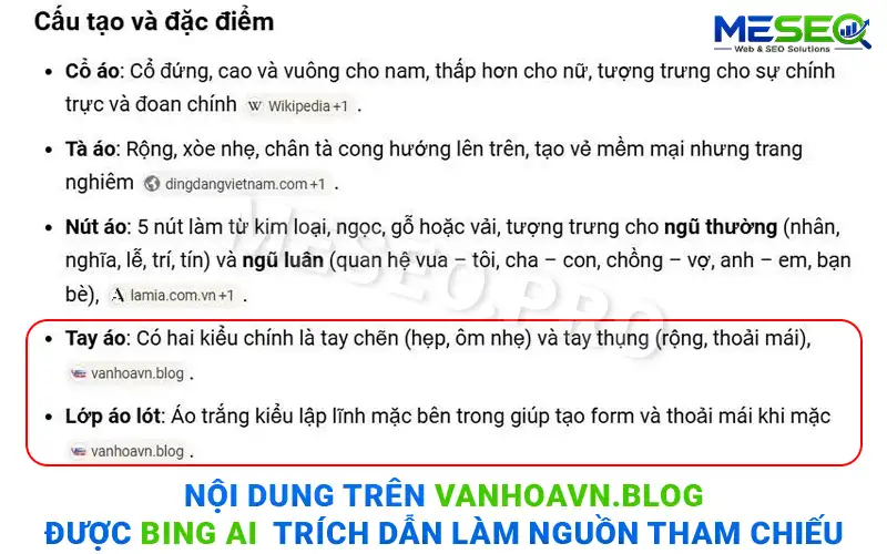 Nội dung được AI trích dẫn